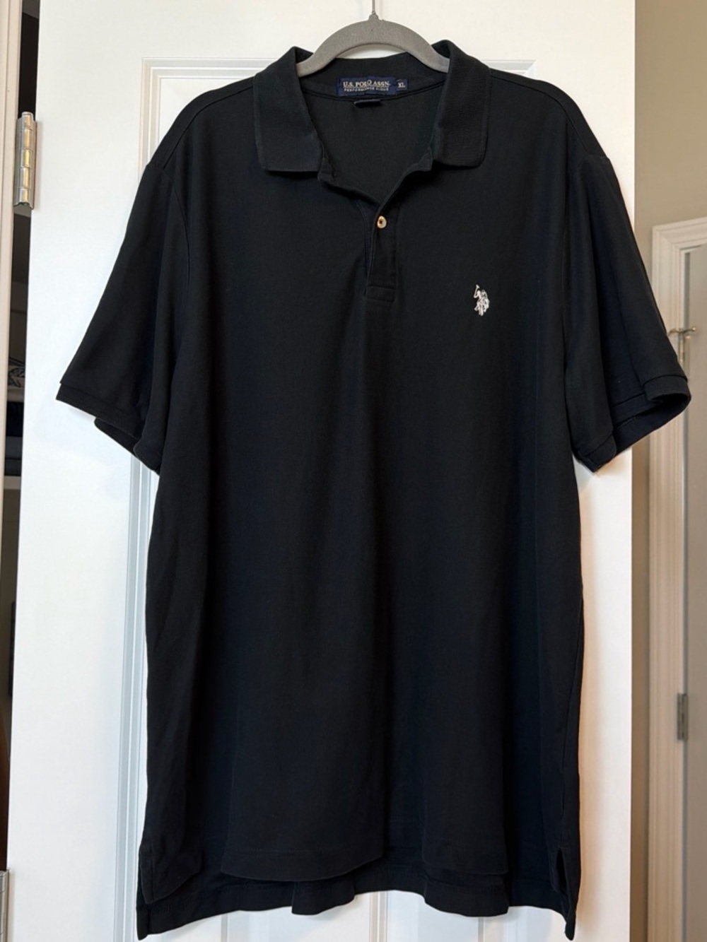 U.S. Polo Assn. Men's Black Polo with Embroidered Logo